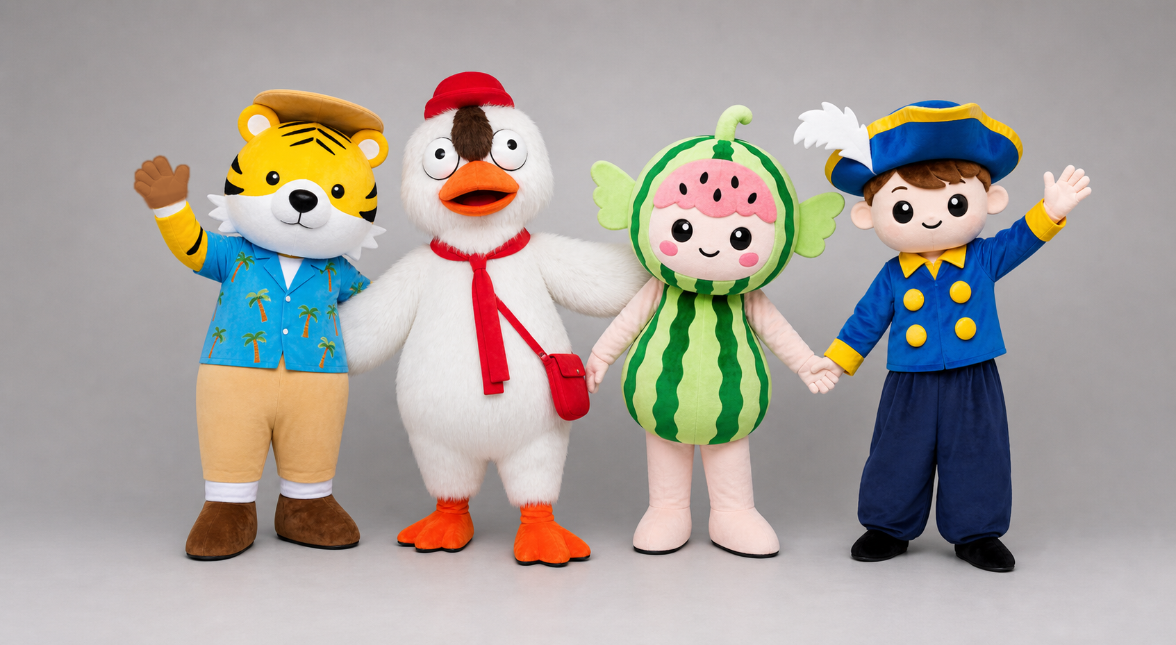 Rabbit株式会社のオリジナル着ぐるみ集合イメージ